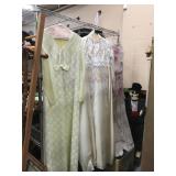 Vintage wedding dress and bridesmaids dresses