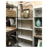 Wicker shelving unit contents not included