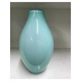 Turquoise glass vase