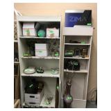 White Book Shelves x2  contents not included