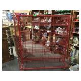 Red Metal  rolling rack