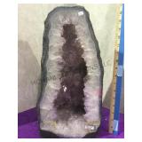 Large amethyst crystal geode half approx. 16