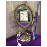 Lighted magnifying vanity mirror with 250V plug