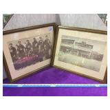 Pair of framed prints - one of old Vegas and one