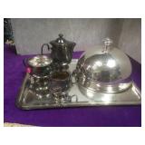 Christofle Hotel silverplated 3 pc set on an