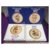 4 M.I. Hummel Annual plates, in boxes,