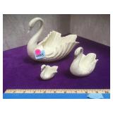 3 Lenox Swans, all signed,local pickup only