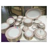 Noritake China set, Royal Pink pattern, approx 88