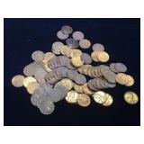 1933 penny & bag of 1947-D wheat pennies