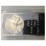 10 oz. .999  fine silver Buffalo Bar