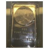 10 oz. .999 fine silver Buffalo Bar