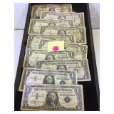 10- 1$ Silver Certificates