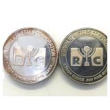 1 TROY OZ. RMC SILVER ROUNDS, 2 x $