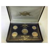 2000 24k plated coin set w/ case