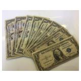 8- $1 SILVER CERTIFICATES