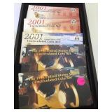 2- 1995 & 3- 2001 US MINT UNCIRCULATED COIN SETS