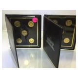 2- First Commemorative Mint 24k plated quarters