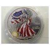1999 colorized AMERICAN SILVER EAGLE