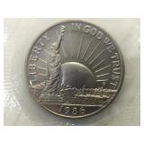 1986 Liberty Half Dollar, w/ coa