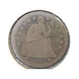 1853 arrows Libert Seated dime