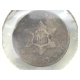 1853  3 Cent piece