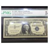1957  PMG F1619(JA BLOCK) $1 Silver Certificate
