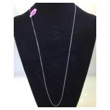 Sterling chain necklace, 30 in. Length