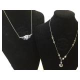 Pair of sterling necklaces