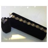 Sterling Siamese style bracelet & ring set, ring