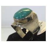 Sterling & turquoise ring, size 7.5