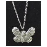 Butterfly necklace watch