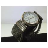 Visage quartz watch w/ multiple chain band