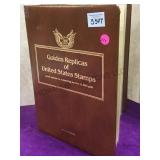 GOLDEN REPLICAS OF US STAMPS, PARTIALLY COMPLETE