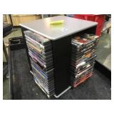 Rotating dvd rack with approx. 80 dvds local