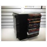 Rotating dvd rack with approx. 80 dvds 15 inches