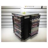 Rotating dvd rack with approx. 80 dvds 15 inches