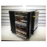 Rotating dvd rack with approx. 80 dvds 15 inches