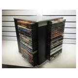 Rotating dvd rack with approx. 80 dvds 15 inches