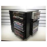 Rotating dvd rack with approx. 80 dvds 15 inches