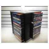 Rotating dvd rack with approx. 80 dvds 15 inches