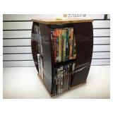 Rotating dvd rack with approx. 60 dvds 19 inches