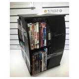 Rotating dvd rack with approx. 70 dvds 19 inches
