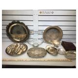 Lot of assorted silver plated items local pickup