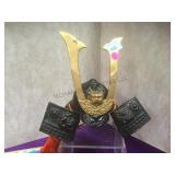 Miniature Japanese helmet copy, iron and brass,