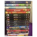 Revolving rack of CDs, Harry Potter, lots of