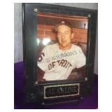 Al Kaline autographed photo, coa , framed