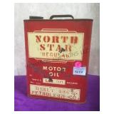 Vintage 1950s North Star 2 gallon oil can,local