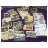 Group of vintage postcards, First day covers, etc