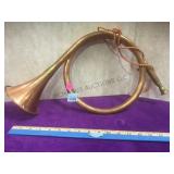 Brass and copper huntsman  horn