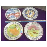 4 hand painted Italian plates, Vietrese